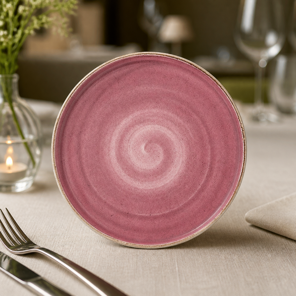 Commercial Stack Plates Raspberry 255mm - 12 Pack