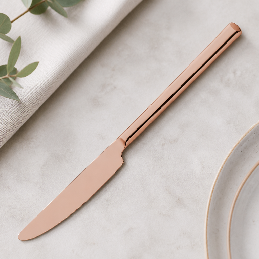 Commercial Copper Table Knives 12 Pack Elegant Design