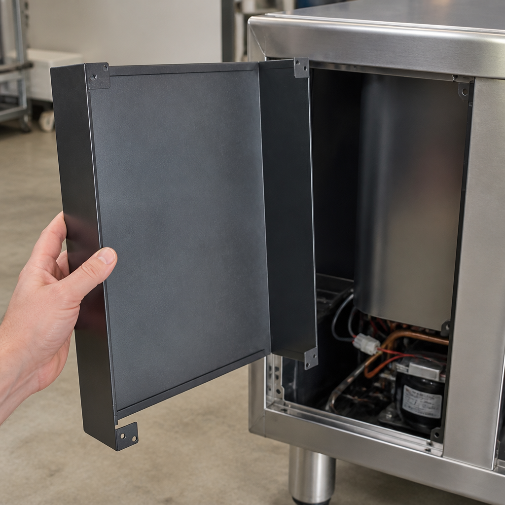 Commercial Oven Rear Cover Panel 560mm x 465mm Black