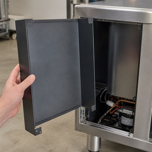 Commercial Oven Rear Cover Panel 560mm x 465mm Black