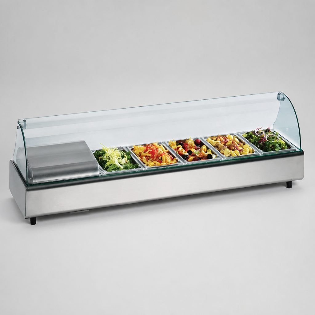 Commercial Countertop Food Display Bar 5 x 1/3 GN Capacity