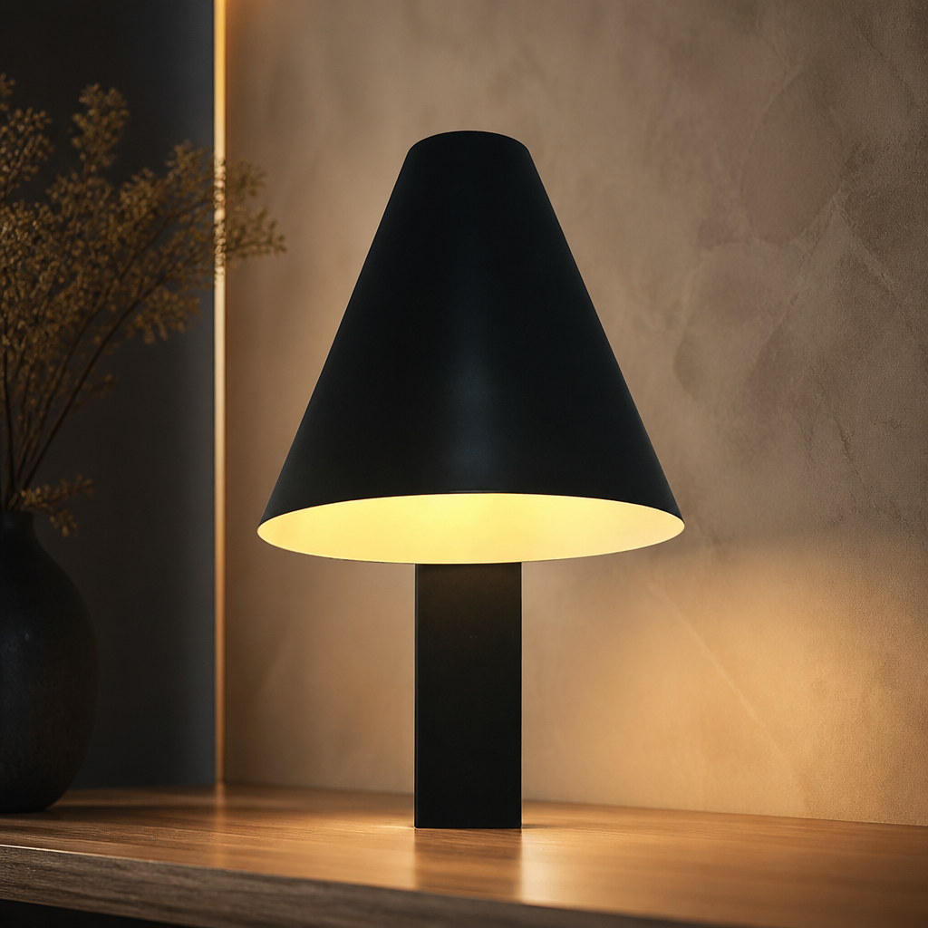 Commercial Indoor Wall Light in Black, Minimalistic Design 245mm