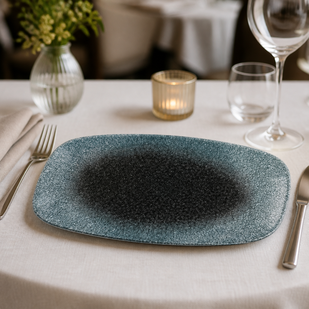 Commercial Oblong Plates Topaz Quartz 287x152mm 12 Pack