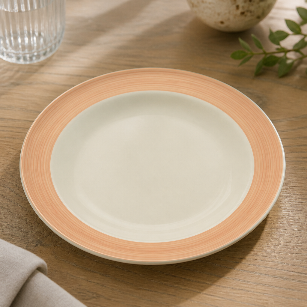 Commercial Pink Soup Plates 215mm - 24 Pack Porcelain Dinnerware