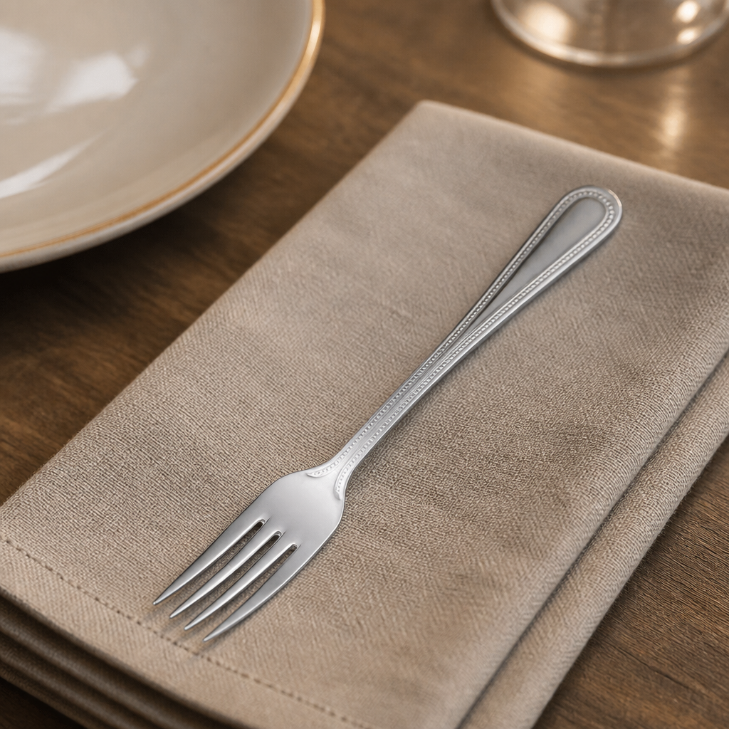 Commercial Bead Dessert Forks 12 Pack 190mm Stainless Steel