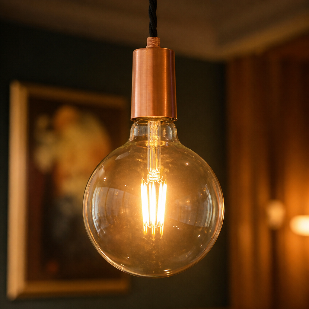 Sleek Edison Wire Pendant Light for Industrial Interiors