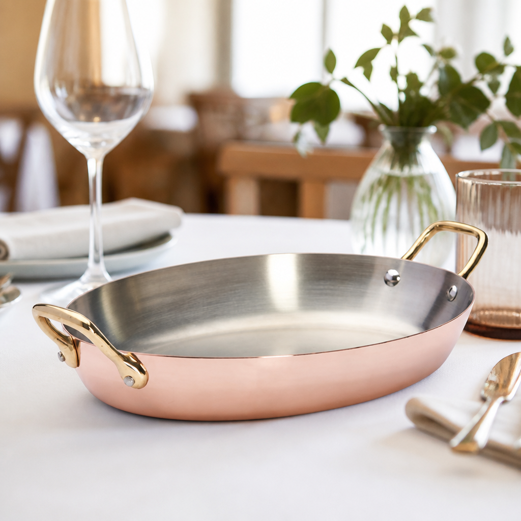 Commercial Copper Sizzler Plate 32cm 3.3L Capacity