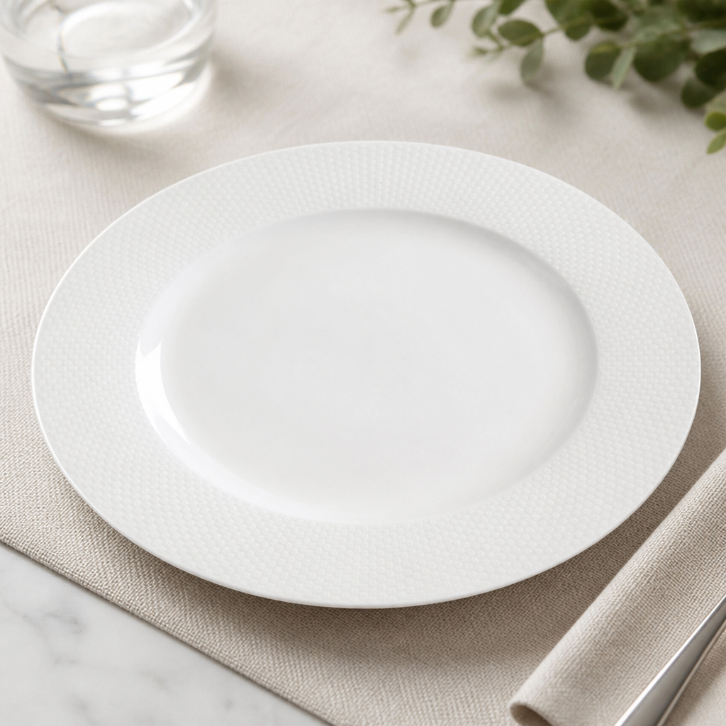 Commercial Bone China Plates 300mm Stackable 12 Pack