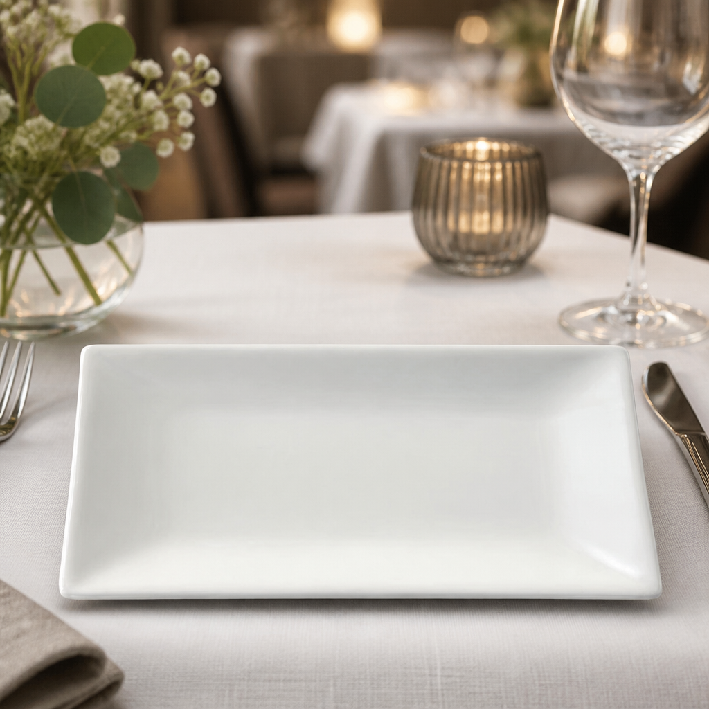 Commercial Rectangular Serving Platters 200x130mm 6 Pack