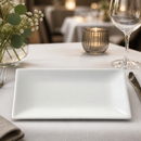 Commercial Rectangular Serving Platters 200x130mm White 6 Pack