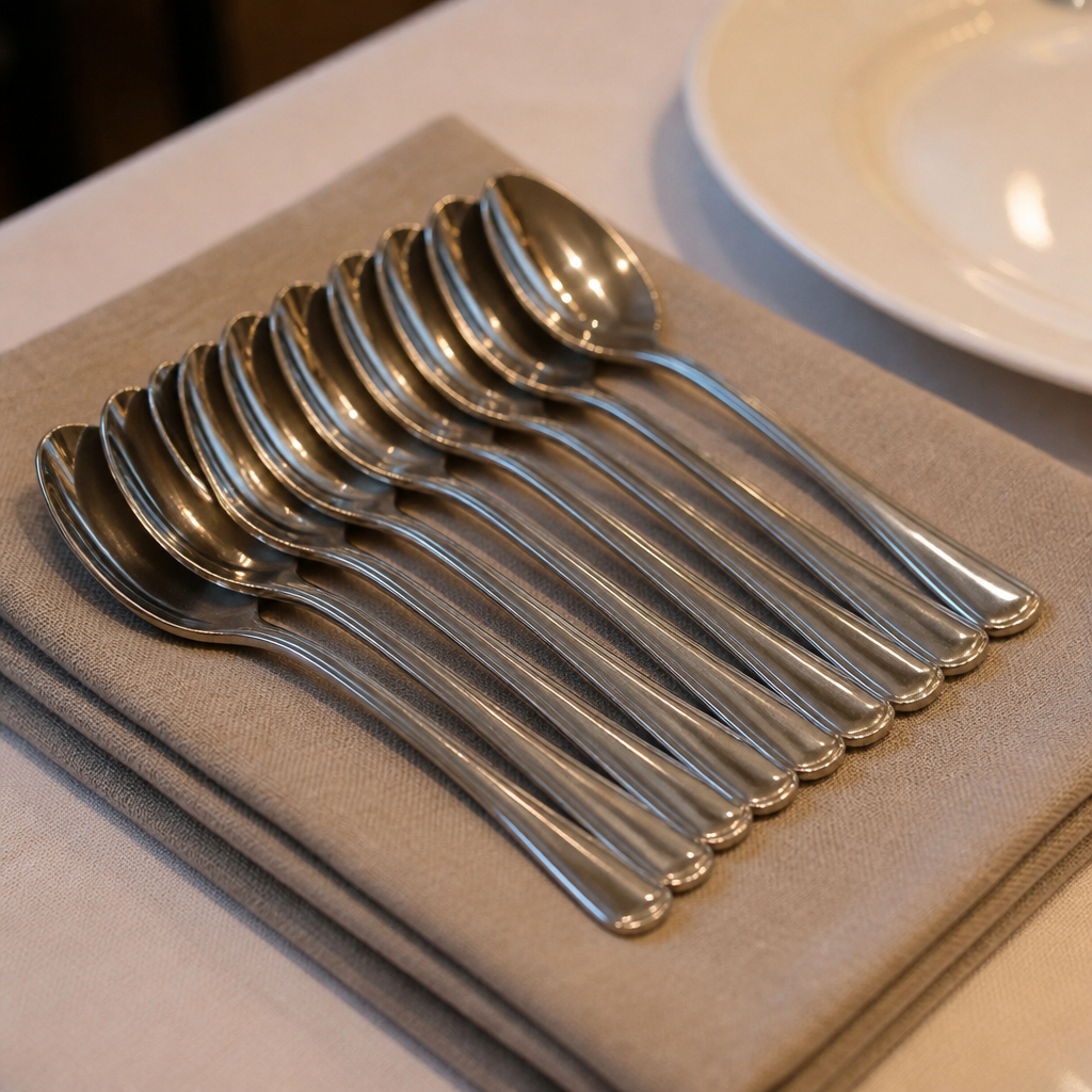 Commercial Stainless Steel Dessert Spoons 12 Pack 183mm