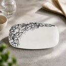 Commercial Kintsugi Oblong Plates 298x153mm Black 12 Pack