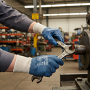 Premium Nitrile Coated Knit Wrist Gloves for Dexterity and Liquid Protection - EN388 Certified with Jersey Cotton Lining
