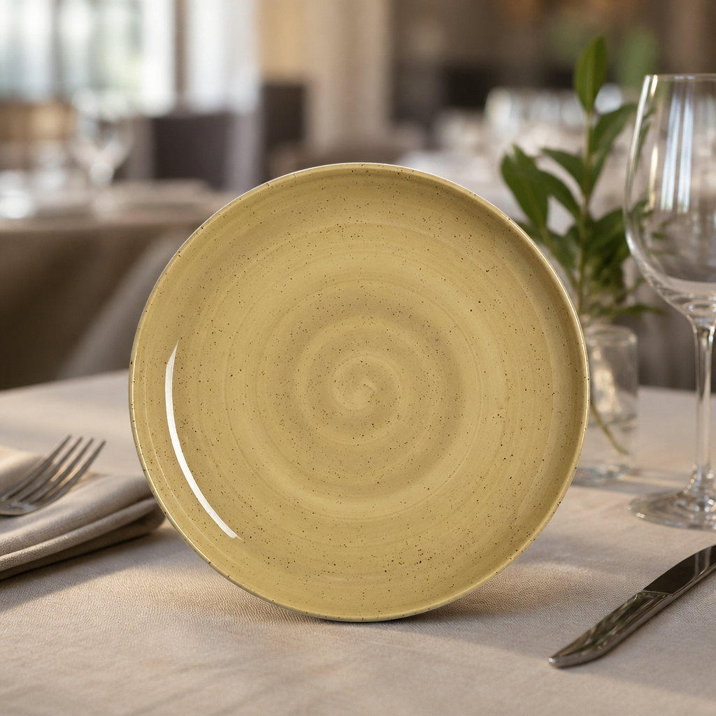 Commercial Coupe Plates 252mm Dijon Yellow - 12 Pack