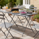 Commercial Folding Table 1100x700mm Rectangular Grey