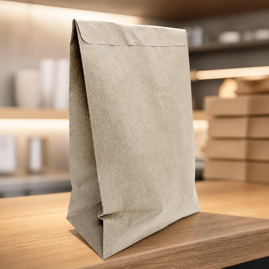 Large recyclable sealable paper takeaway bags 250 pack