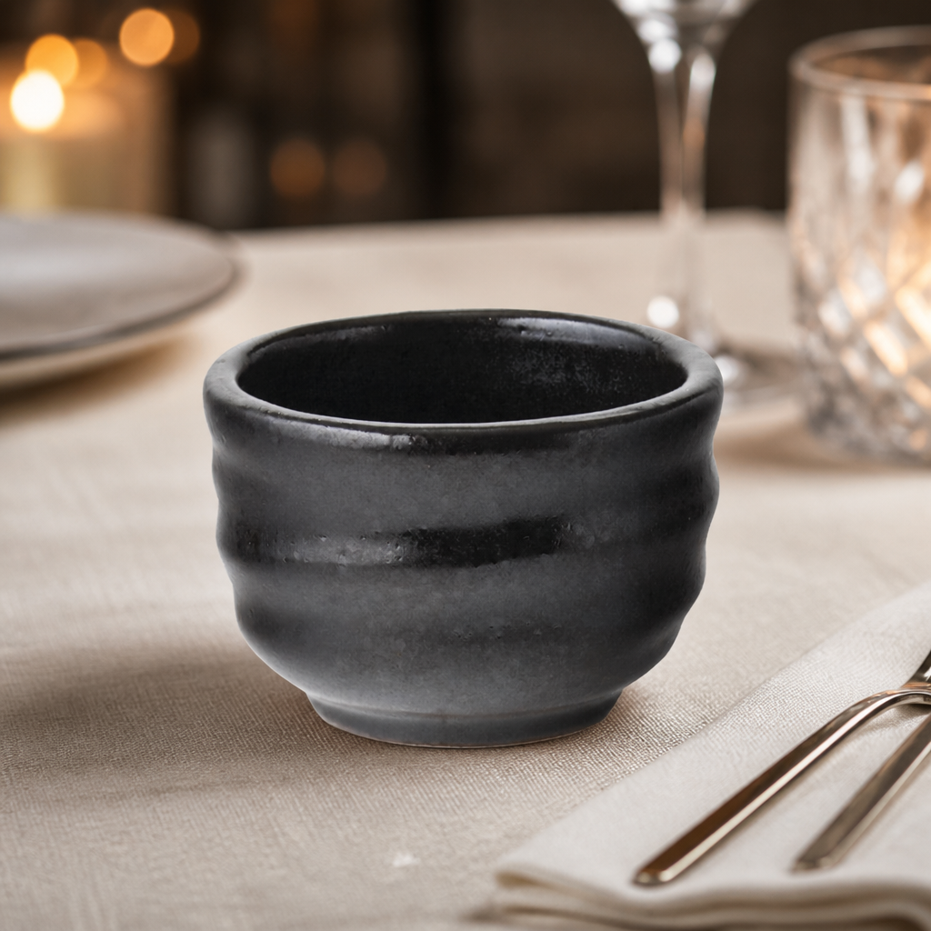 Set of 6 Commercial Dip Pots 40ml Vitrified Stoneware