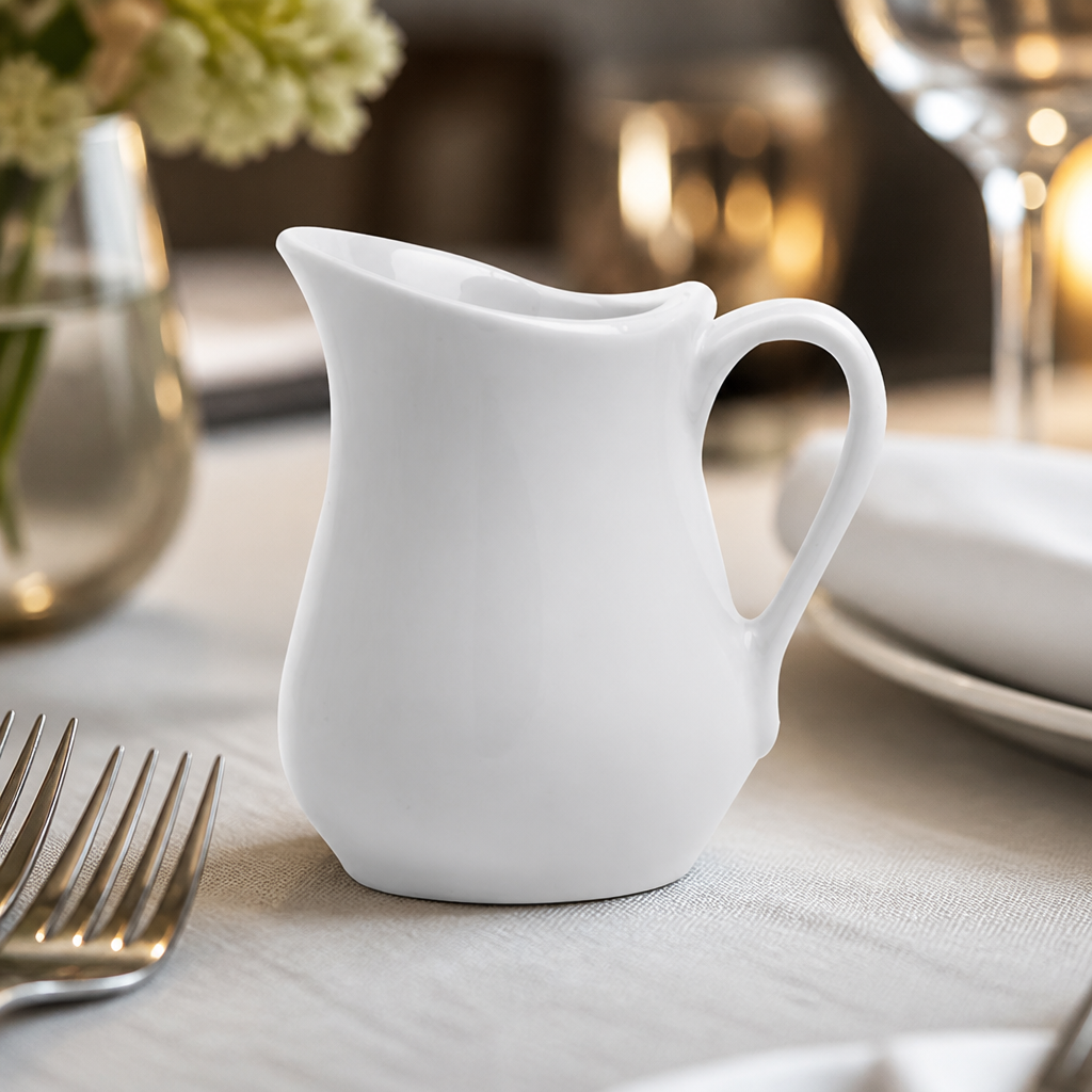 Commercial Milk Jugs 100ml Porcelain Dishwasher Safe 12 Pack