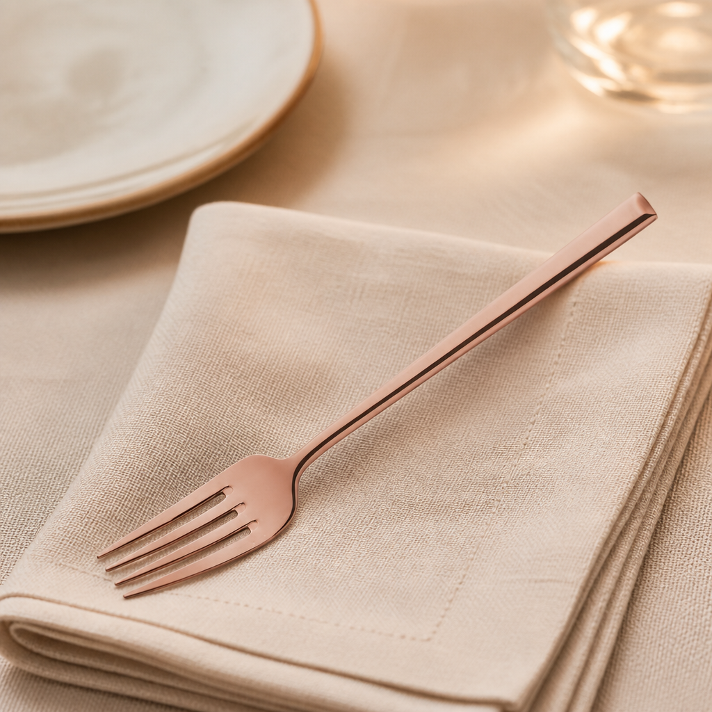 Copper Dessert Forks 12 Pack Commercial Tableware Set