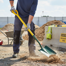Premium Taper Mouth Shovel with Polyfibre Handle - 28 Inch for Concrete Mixing and Backfilling