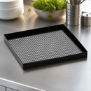 Commercial Full Size Mesh Cooking Tray 279mm x 279mm Black