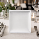 Commercial White Porcelain Square Starter Plates 180mm 12 Pack