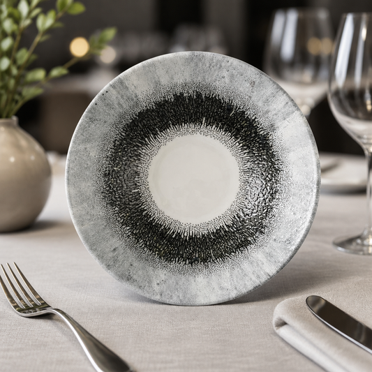 Commercial Deep Coupe Bowls 220mm Black Super Vitrified Ceramic