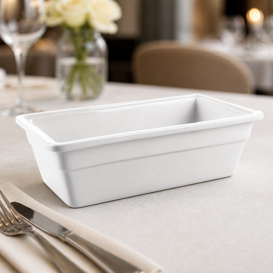 Commercial Porcelain One Third Gastronorm Bowl 2.387Ltr