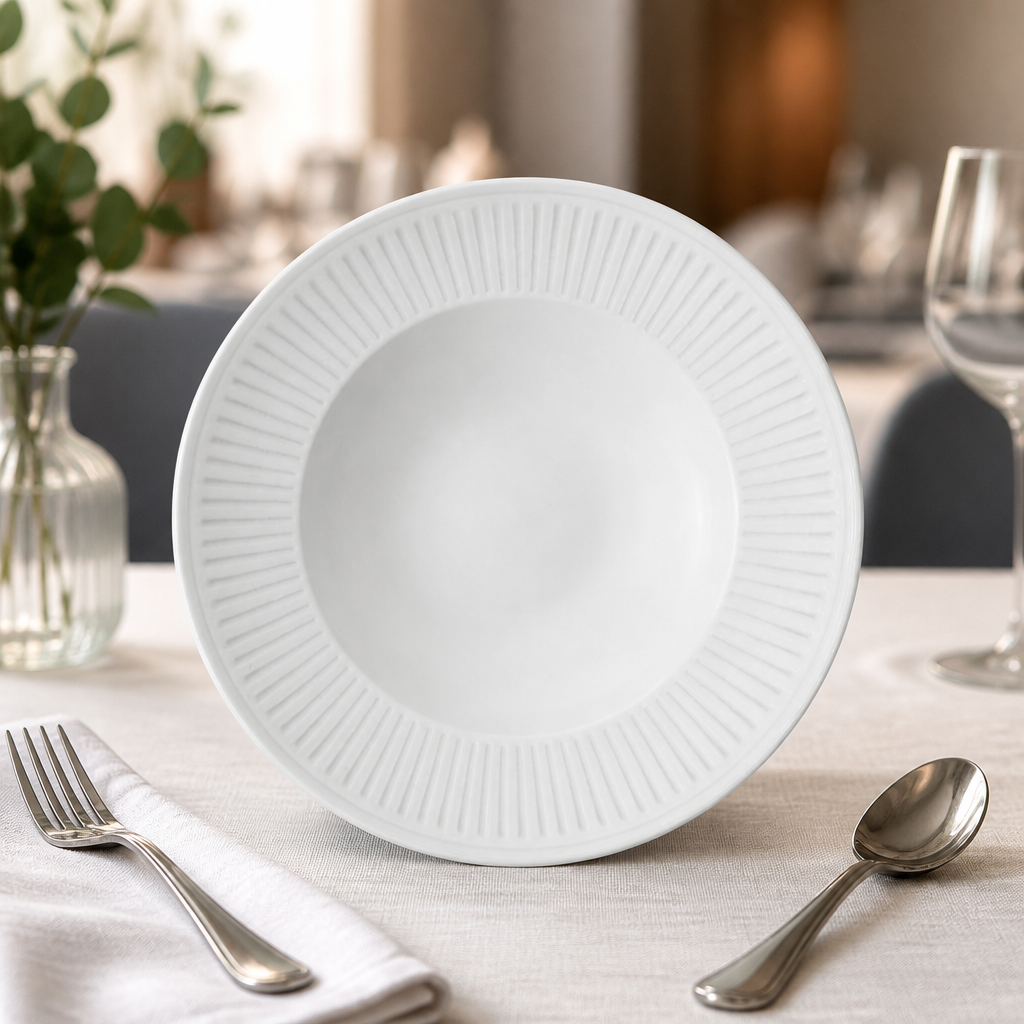 Commercial Wide Rim Bowls 276mm Grey Super Vitrified 12 Pack