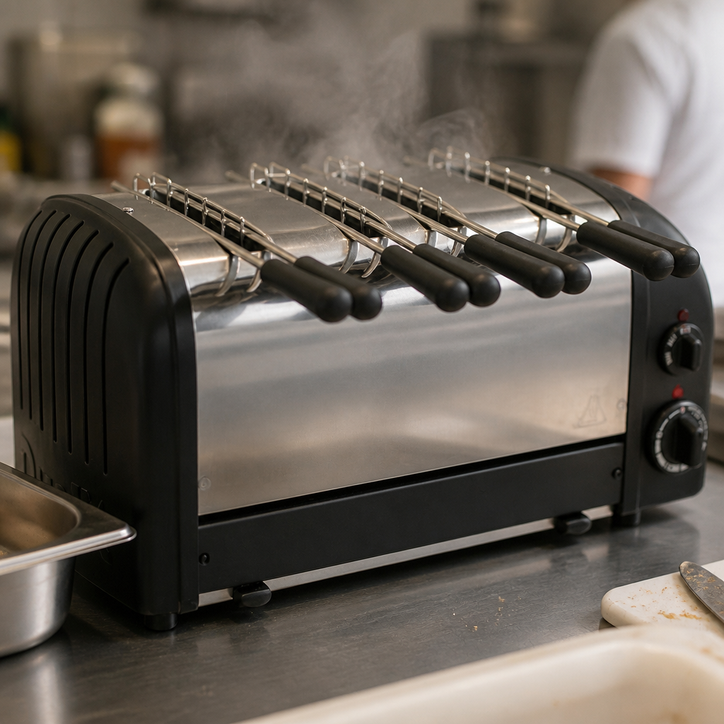 Commercial 4 Slice Sandwich Toaster with individual controls