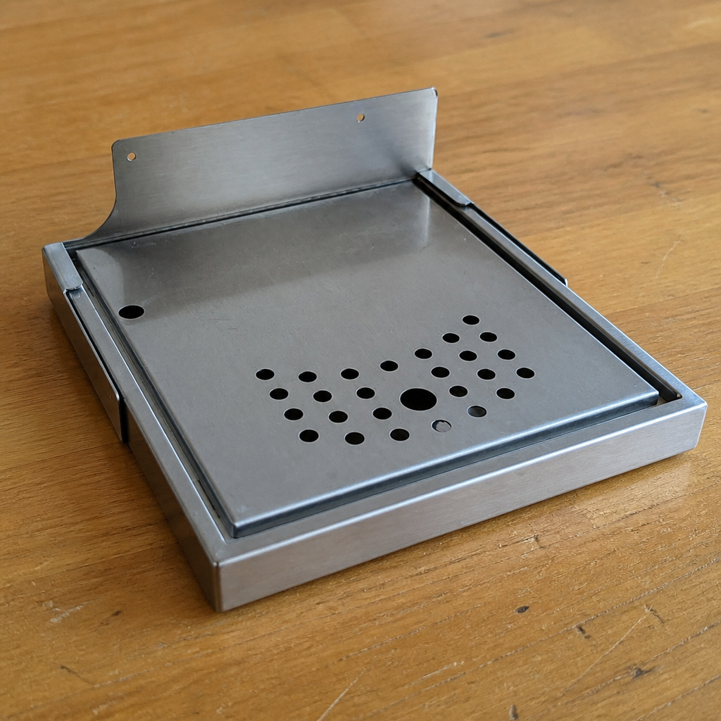 Commercial drip tray for wall-mounted water boiler