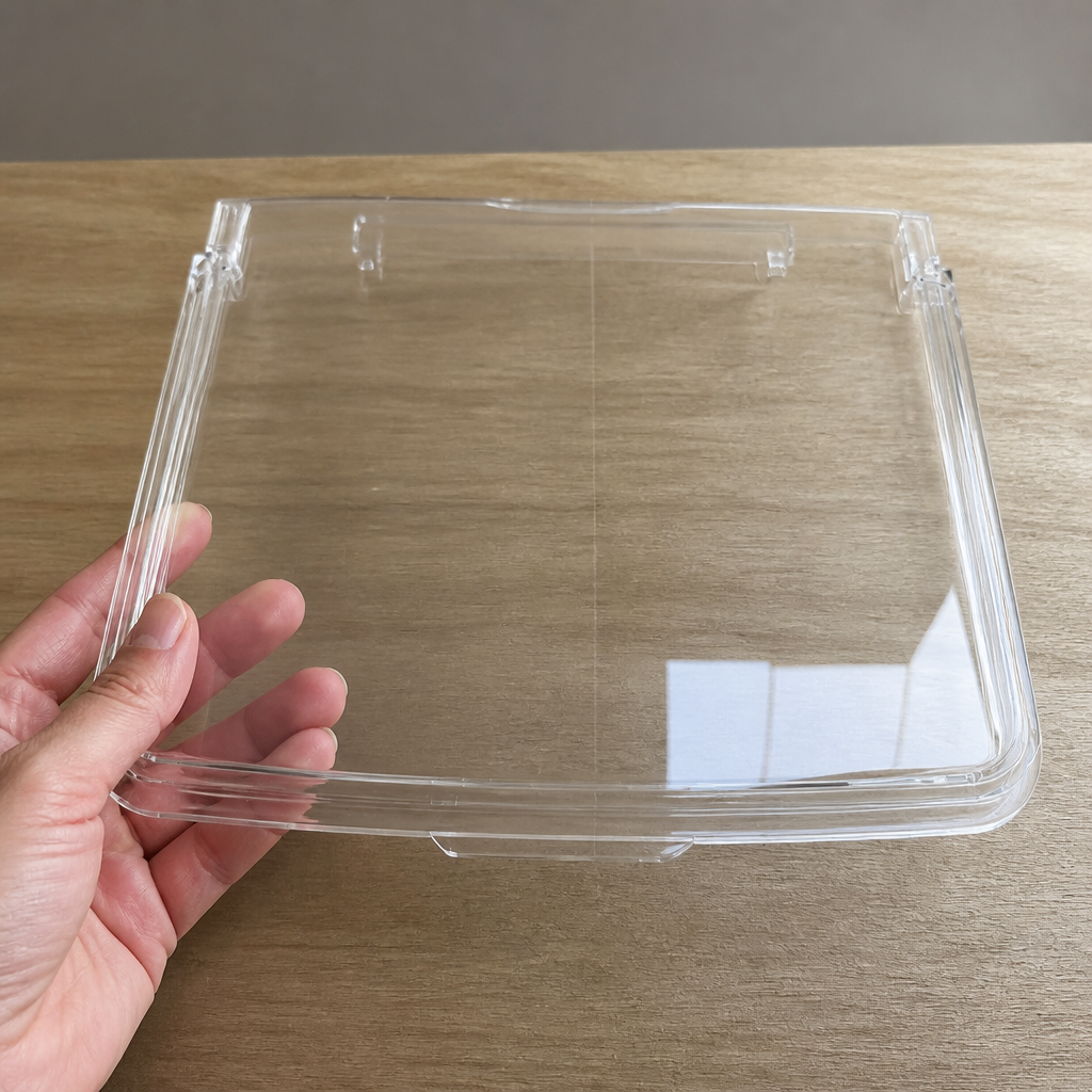 Commercial transparent lid for 16.6cm high container