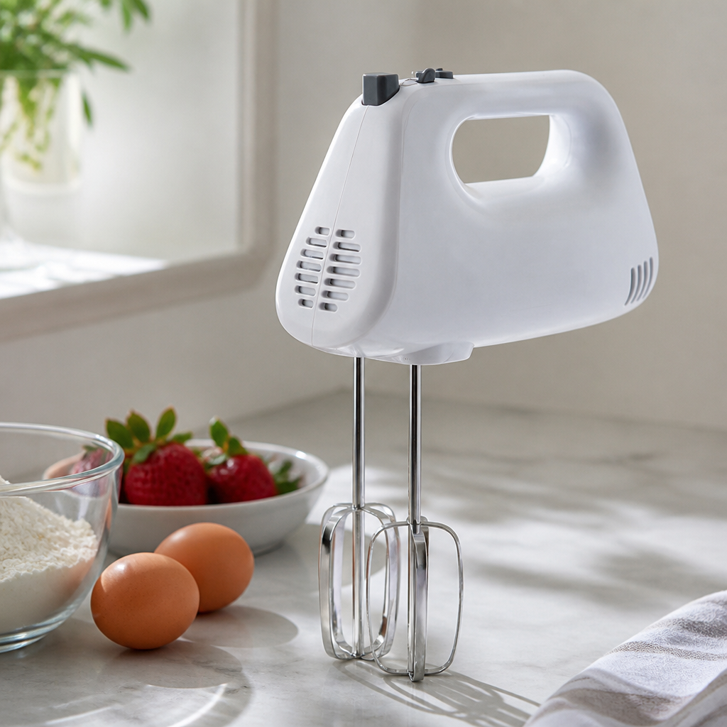 Commercial hand mixer with 1.05kg capacity in plastic design