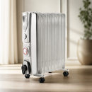 2kW Oil Filled Radiator with 24hr Timer and Adjustable Thermostat