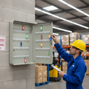 Premium Lockable Wall Mounted Key Cabinet for 200 Keys - Heavy Duty Steel Construction with Powder Coated Finish
