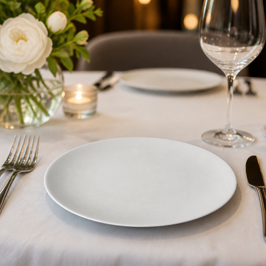 Set of 6 Commercial Coupe Plates 209mm for elegant dining