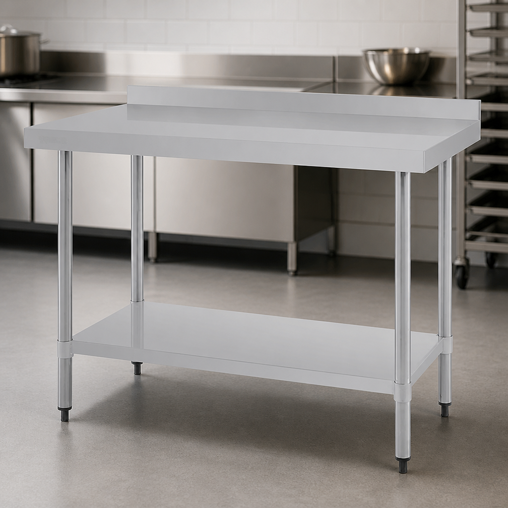 1200mm Commercial Stainless Steel Prep Table with Undershelf