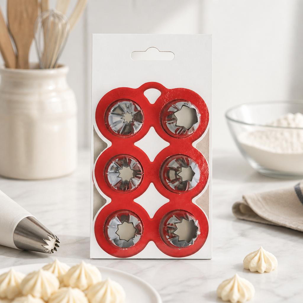 Commercial Piping Nozzles Set 6 Pack for Baking and Decorating