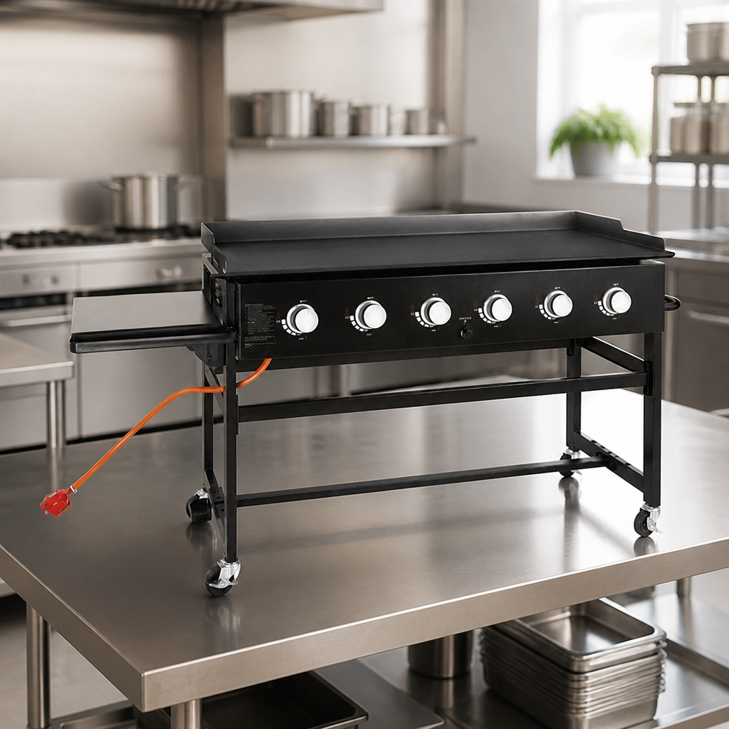 Commercial 6 Burner LPG Barbecue Griddle 1270 x 520mm