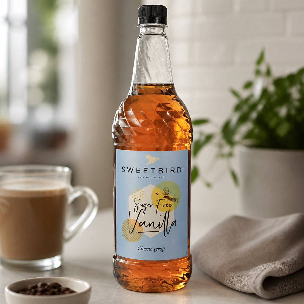 Sugar-Free Vanilla Syrup 1L bottle for beverages