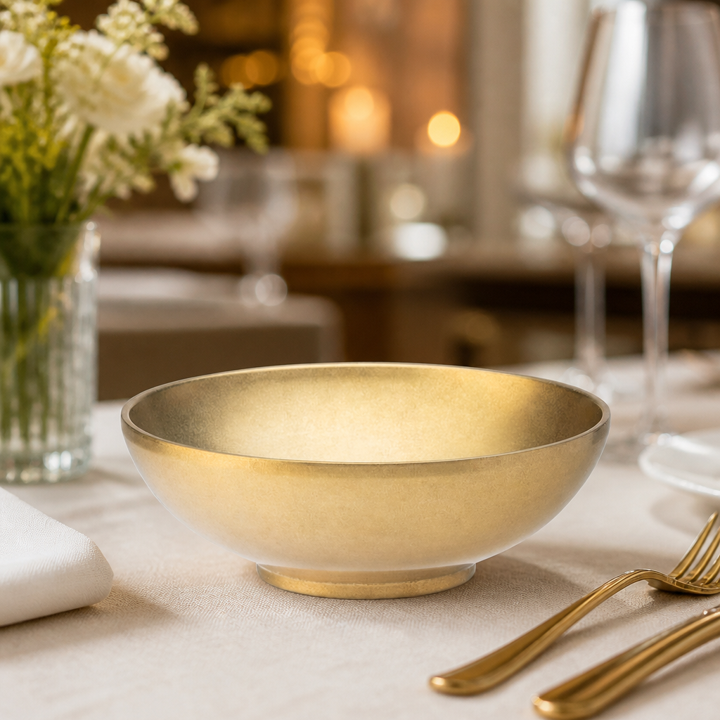 Commercial Ramen Bowls 180mm Double Walled Gold 6 Pack
