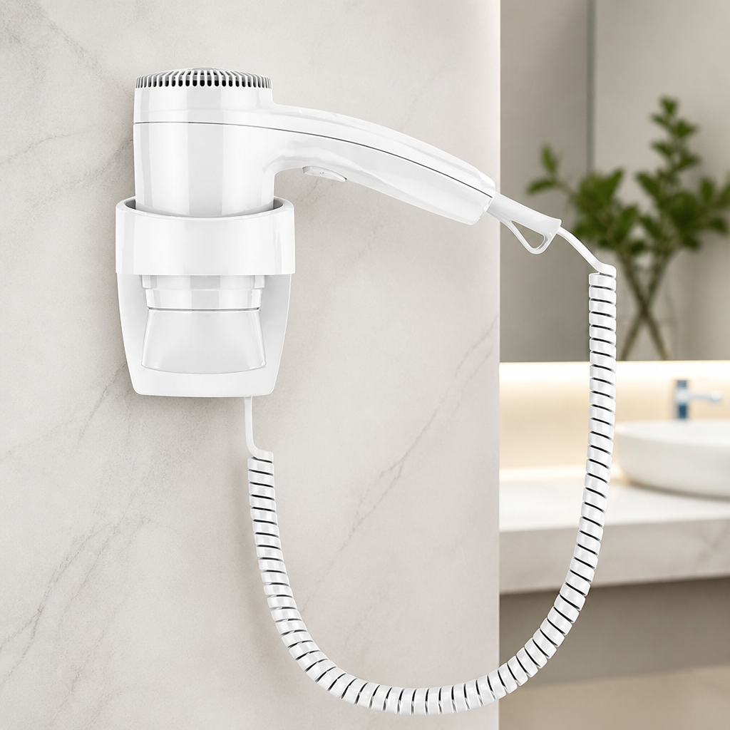 Commercial Wall Mounted Hair Dryer 1200W for Rooms
