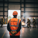 Premium High Visibility Waistcoat in Orange with Reflective Bands for Fire Marshal Safety, Velcro Fastening, EN471 Class 2 Compliance, Available in Sizes M to XXXL