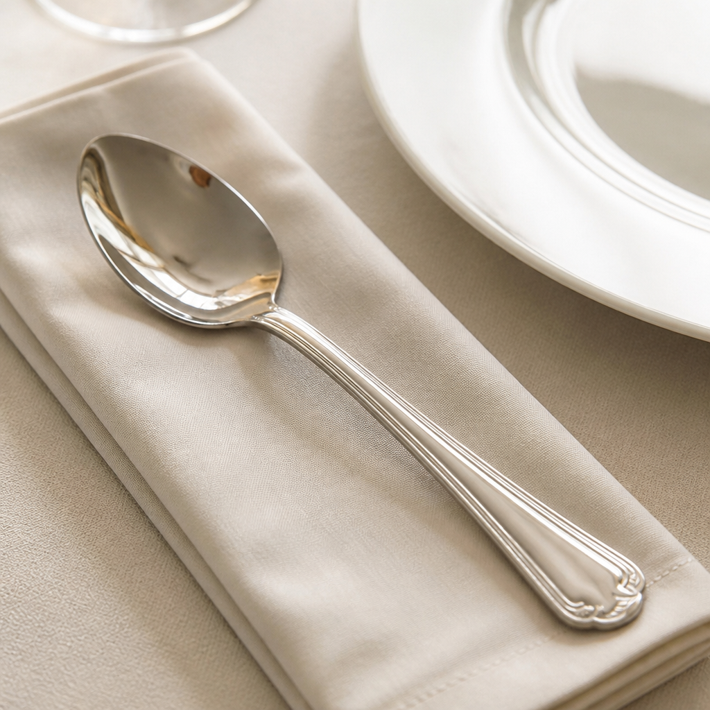 Commercial stainless steel service spoons 12 pack 196mm