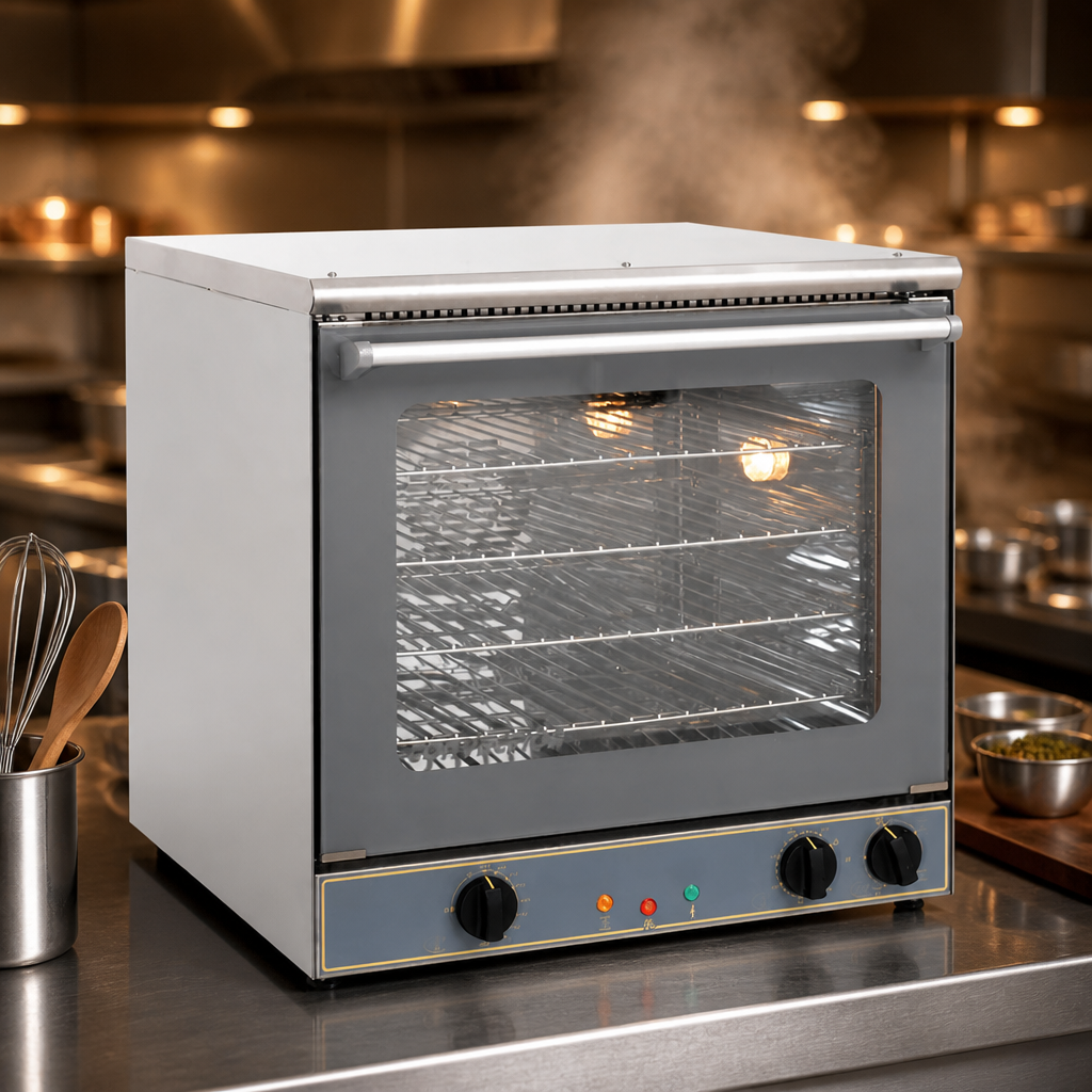 Commercial Drop Down Door Convection Oven 4 Trays 3kW