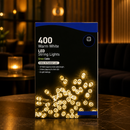 400 Warm White LED Commercial String Lights 37m Length