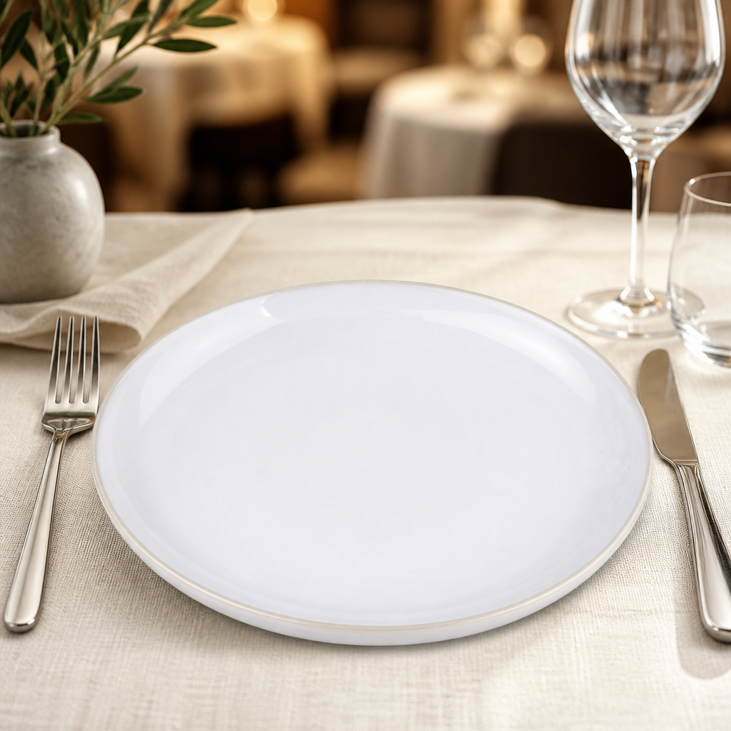 Commercial Recycled Clay Coupe Plates Natural 260mm 6 Pack
