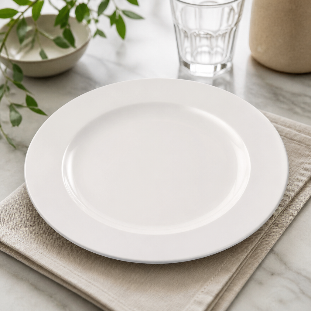 Commercial Pure Wide Rim Plates 250mm - 24 Pack