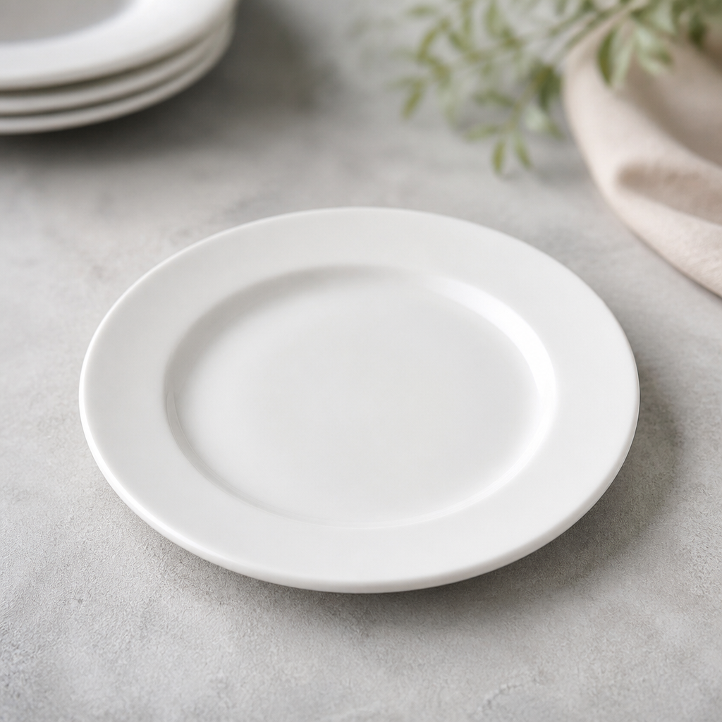 Commercial Winged Plates 190mm 6 Pack Porcelain