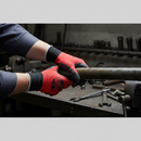 Professional Waterproof Latex Gloves with Enhanced Grip - Red, Pack of 10 Pairs, 18 Gauge Seamless Liner for Comfort and Dexterity